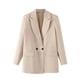 thumbnail image 4 of TRAF-Blazer negro Beige para mujer, chaqueta de color caqui, azul, verde y gris, ropa de oficina a la moda, prendas de vestir exteriores, 2024, 4 of 5