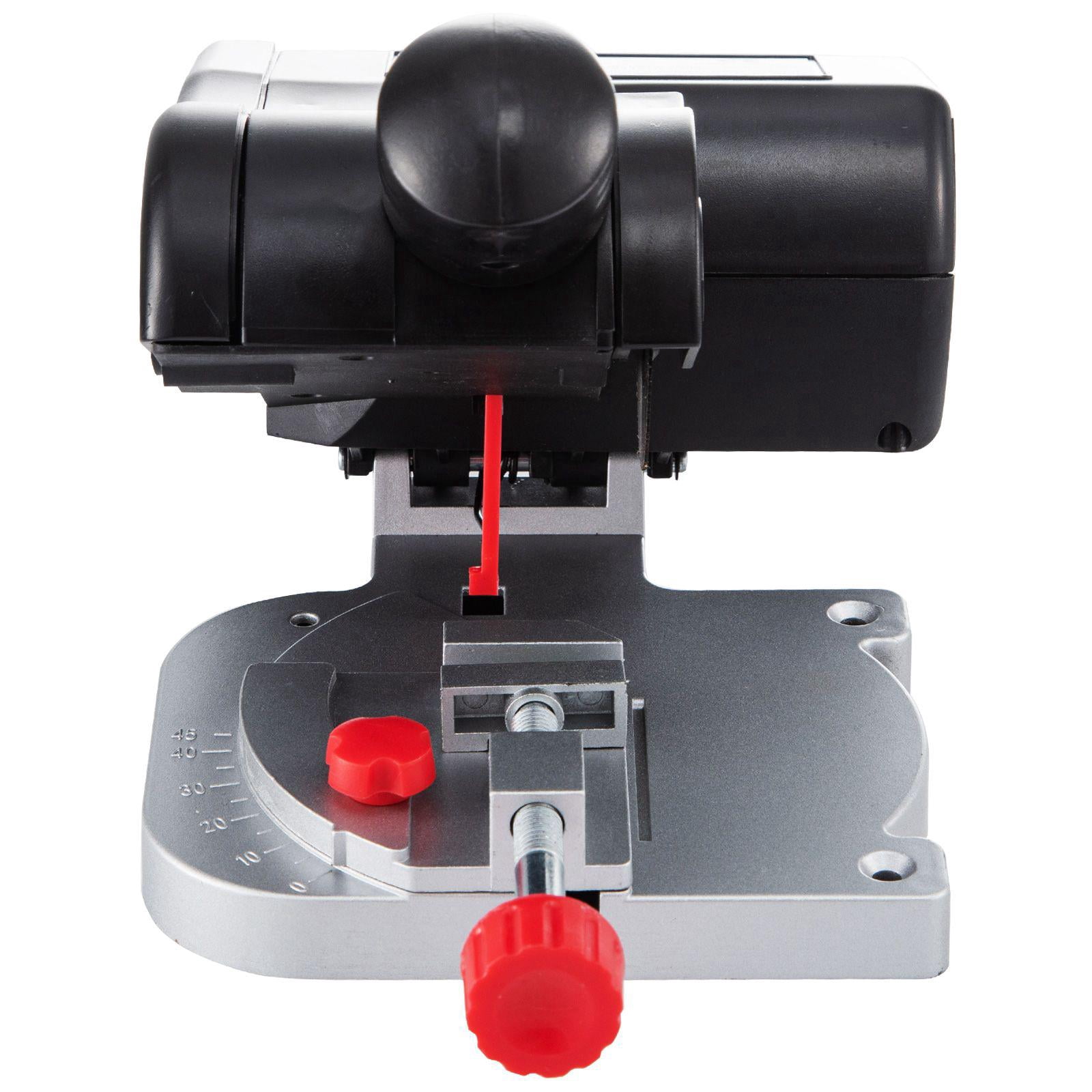 Mini Miter Chop Saw 2-5/16 Inch Steel Resin Blade 1/2 Inch Cutting Depth 0-45 Degree Benchtop Saw for Copper Aluminum Wood Zinc Hobby Craft
