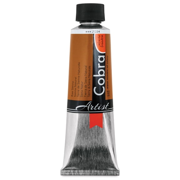 Cobra Artist Water Mixable Oil Paint - Raw Sienna, 150 ml tube