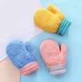 thumbnail image 5 of Zanarzt Kids Waterproof Mittens Toddler Kids Mittens with String Fleece Lined Winter Warm Knitted Gloves Gloves Cold Weather Baby Gloves Grey,0-4 Years, 5 of 9