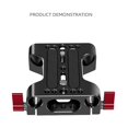 thumbnail image 3 of Camera Base Plate With Dual 15mm Rod Rail Clamp Suitable For Rabbit Cage And Dslr Rig Camera Accessories, 3 of 5