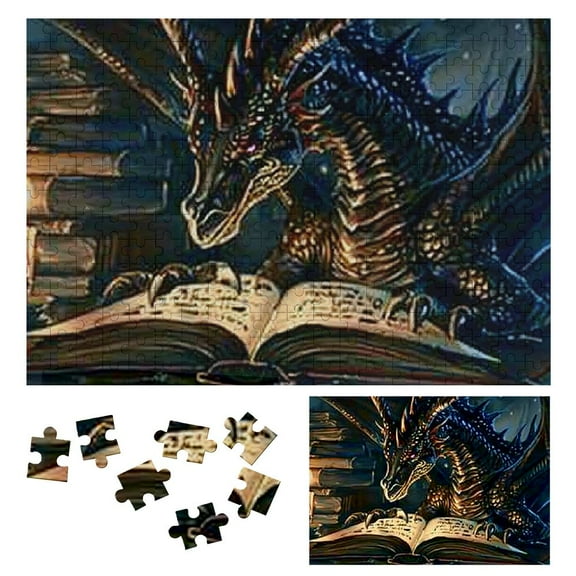Shiartex Dragon Wooden Jigsaw Puzzle, Premium Eco-Friendly Hard Challenge Game for Adults, Ideal Gift for Family and Friends 300 PCS