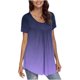 thumbnail image 5 of Fiudx Ofertas Flash Artículos En Oferta Blusa Holgada de Manga Corta con Cuello Redondo Informal Estampada a La Moda para Mujer, 5 of 6