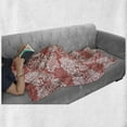 thumbnail image 5 of Floral Soft Flannel Fleece Throw Blanket, Highly Detailed Image of Echeveria Plants in Repetitive Pattern, Cozy Plush for Indoor and Outdoor Use, 70" x 90", Coral Pale Maroon and White, by Ambesonne, 5 of 5