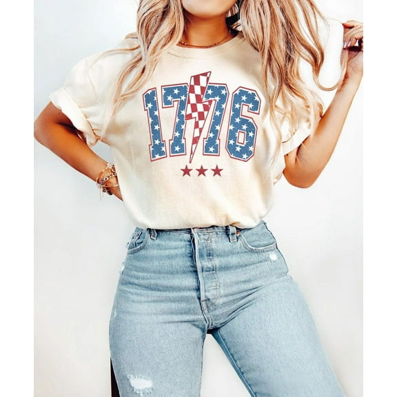 1776 America Shirt, Patriotic 4th of July Tee, ’Merica Independence Day T-Shirt, Retro USA Flag Shirt, Fourth of July American Top