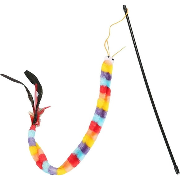 czcpp-Cat Wand Toys, Cat Interactive Toy, Cat Toys for Indoor Cats, Interactive Teaser Toys for Kitty Kitten One Size Deep Multicolor One Size