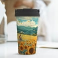 thumbnail image 6 of Lsque Field Style Bicycle Young Sunflower Pattern Travel Coffee Mug 16oz: Insulated Coffee Cup with Leakproof Lid, Coffee Tumbler, Reusable Coffee Cups with Seal Lid, 6 of 8