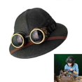 thumbnail image 2 of Steampunks Vietnamese Helmet Hat With Adjustable Goggles For Outdoor Riding Sun Protections And Breathable Headwear Red, 2 of 5