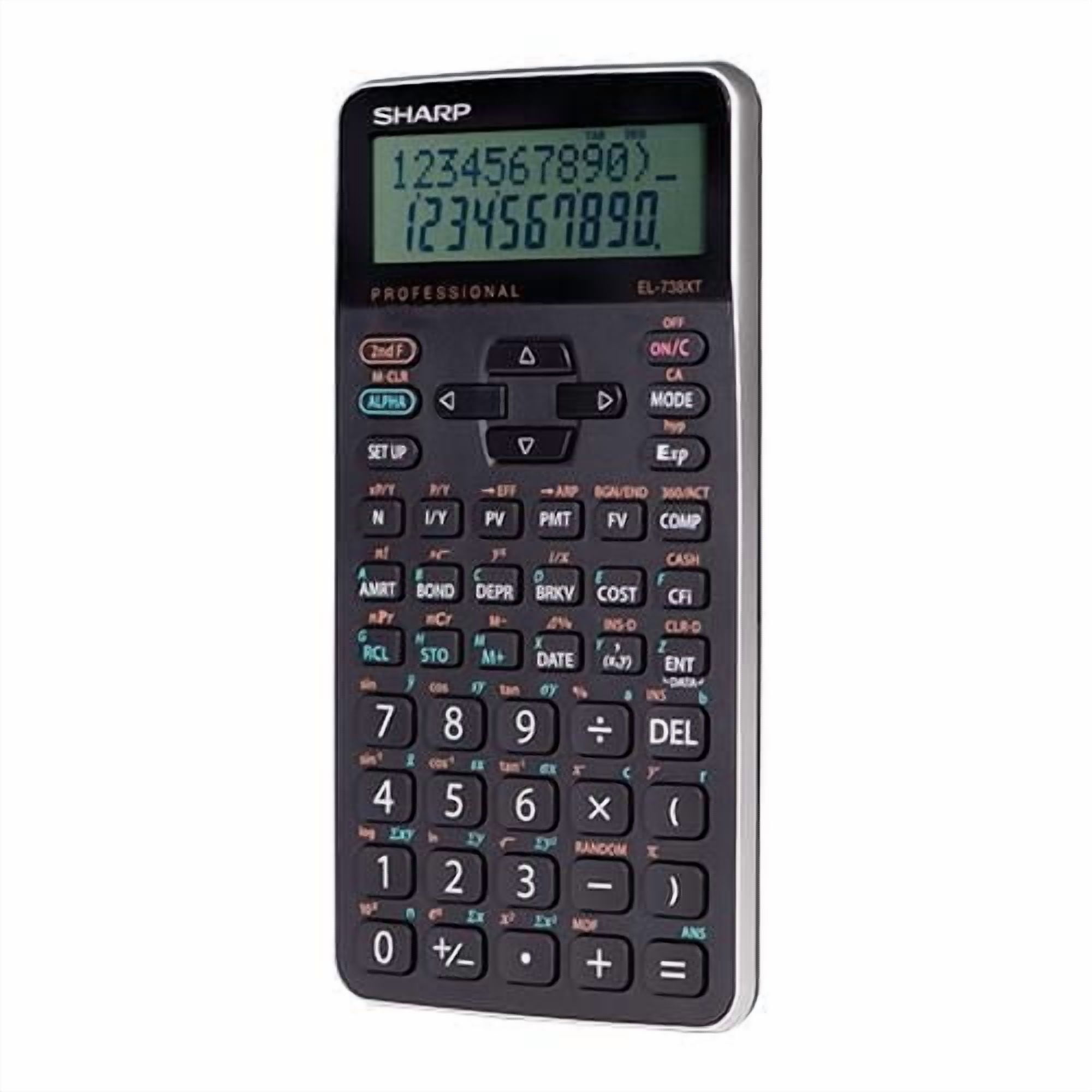 Sharp EL738XT Financial Calculator with Amortization and Cash Flow Analysis, 10-Digit 2-Line LCD for Business and Students