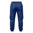 thumbnail image 7 of Men's Cargo Joggers Pants Elastic Waist Drawstring Trousers with Pockets for Casual Athletic Wear, 7 of 7