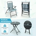 thumbnail image 6 of Barara King 3 Pieces Outdoor Folding Chair Set Portable Folding Chair Set, 6 of 7