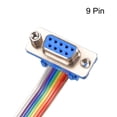 thumbnail image 2 of IDC Rainbow Wire Flat Ribbon Cable DB9 Male to DB9 Female Connector 2.54mm Pitch 11.8inch Long, 2 of 5