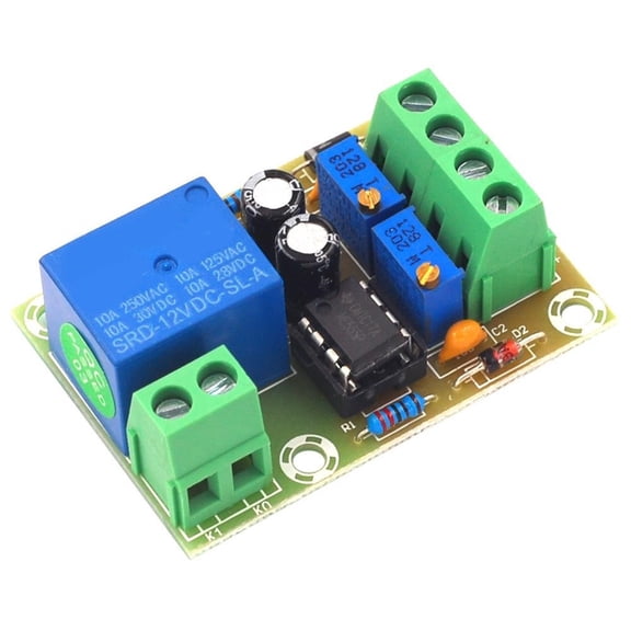 Automatic 12V Battery Charging Control Board with Voltages Protections from 10.5V to 14.8V and Adjustable Setting for Safe Charging