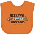thumbnail image 3 of Inktastic Meemaws Little Cowboy with Cowboy Hat and Boots Boys Baby Bib, 3 of 4