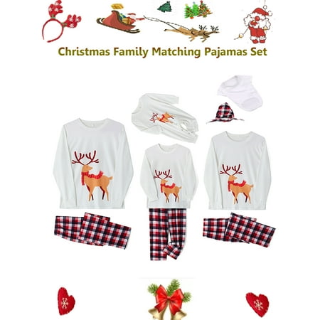 

Jamlynbo Christmas Matching Family Pajamas Set Christmas PJs for Holiday Xmas Sleepwear for Couples Dog Owner
