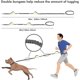 thumbnail image 2 of Hands Free Dog Lead with Reflective Bungee,Adjustable Waist Belt,Dual-Handle Dog Leash, 2 of 5