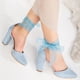 thumbnail image 2 of Gisele - Zapatos de novia azul bebé con lazo azul cielo 24.5 CM, 2 of 8