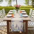 thumbnail image 4 of Table Runners 60 Inches Long Dress Scarves, Purple Flowers Farmhouse Kitchen/Dining Table Runner, Small Coffee Tablerunners, Weeping Spring Floral Rustic Pastoral 13x60 Inch, 4 of 9