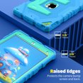 thumbnail image 6 of Fintie Case for iPad 9th Generation (2021) / 8th Gen (2020) / 7th Gen (2019) 10.2 Inch, Protective Fully-Body Rugged Heavy Duty Shockproof Tablet Case with Built-in Stand for Kids, Blue, 6 of 8