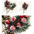 thumbnail image 6 of FQQWEE 20PCS Artificial Christmas Picks with Berries Pinecone Faux Assorted Red Berry Picks Stems Branches for Xmas Floral Arrangement Wreath Winter Holiday Crafts Decor (10PCS Red+10PCS White), 6 of 7