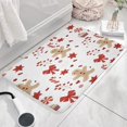 thumbnail image 3 of Red Christmas Gingerbread Man Pattern Flannel Non Slip Door Rugs,Washable Door Mats Indoor,Decorative Door Mats,Dirt-Resistant and Absorbent Doormat for Entrance,Bedroom,Kitchen,Bathroom,23.5"x16", 3 of 5