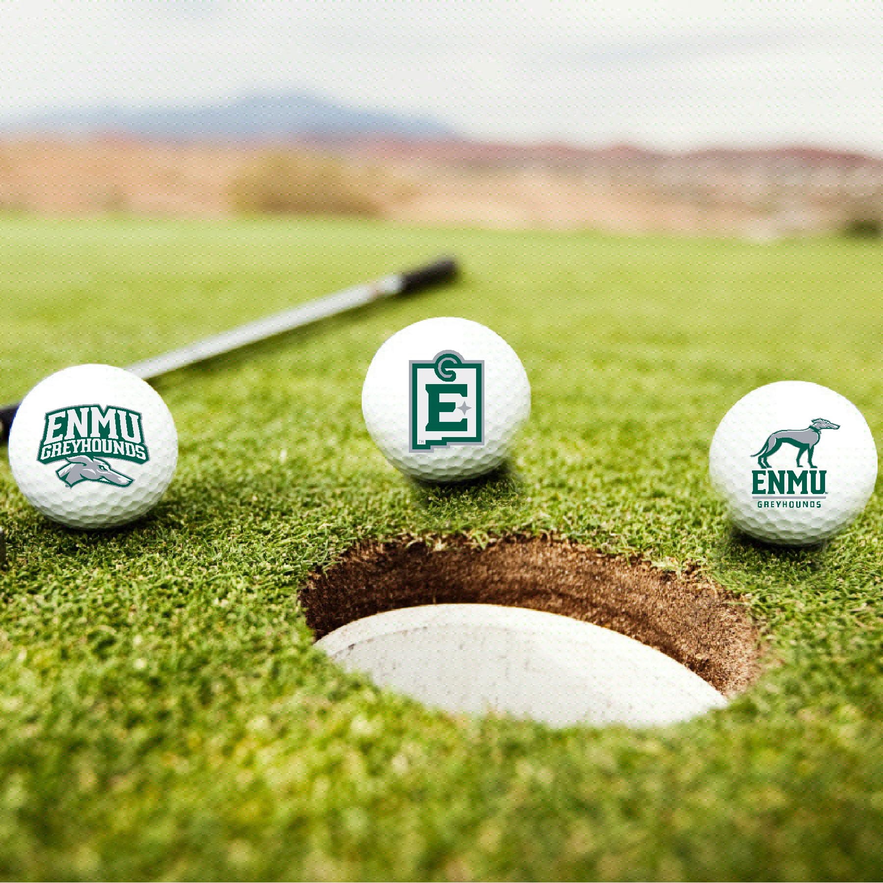 Eastern New Mexico University Greyhounds Logo Edition Officially Licensed NCAA Taylormade Distance+ Golf Balls 12-Pack (Dozen)