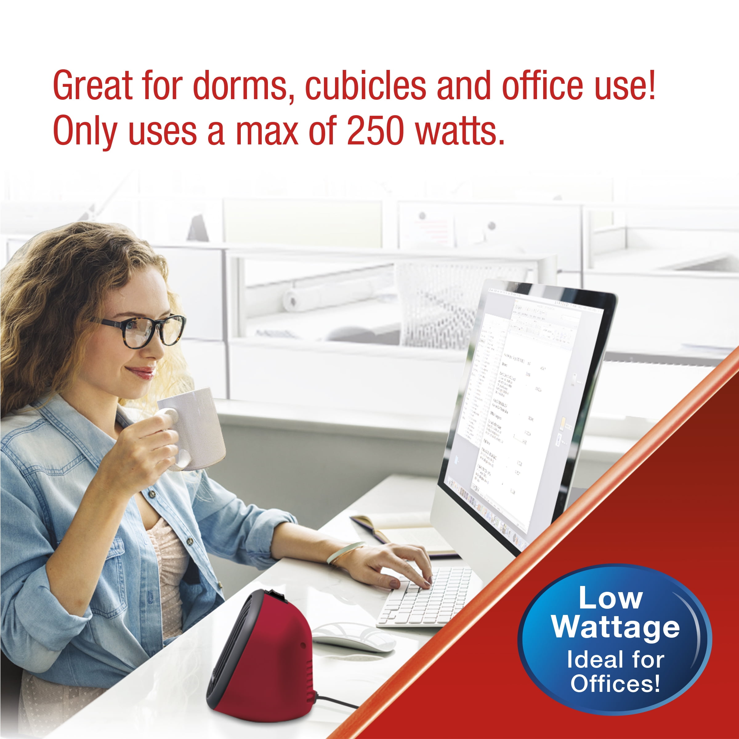 Honeywell HeatBud Ceramic Personal Heater Red, HCE100R - Walmart.com