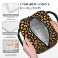 thumbnail image 3 of Honeii Burger Fries Print Insulated Lunch Bag Women Reusable Lunch Box with Pocket for Work Picnic Travel -One Size, 3 of 6