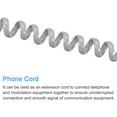 thumbnail image 4 of Uxcell Telephone Handset Cord, 4P4C Coiled Landline Phone Handset Cable for Home or Office Grey 16.4 ft 2pcs, 4 of 5