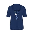 thumbnail image 4 of Odbmxy Women Shirts Short Sleeve Summer Blue Womens Blouses Fancy Fashion Casual Graphic Regular Vacation Tops, 4 of 5