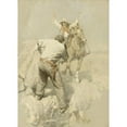thumbnail image 2 of Harvey T. Dunn 11x14 Gold Ornate Wood Frame and Double Matted Museum Art Print Titled - The Pony Express Rider and Road-Agent (1908), 2 of 4