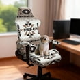 thumbnail image 2 of TSOVTHRID Aztec Tribal Geometric Print 4 PCS Gaming Chair Cover Stretchable Computer Chair Seat Slipcovers Universal Fit Gaming Chair Slipcovers with Armrest Covers, 2 of 7