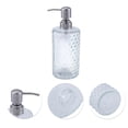 thumbnail image 5 of Unique Bargains 1 Pc Elegant Soap Pump Dispenser for Bathroom 16.9oz Clear Silver Tone, 5 of 6