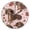 Black, variant on YAZAOO Decorative Wall Clock Size:25cm Strawberry Pup Parade Design Pattern Clock