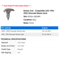 thumbnail image 2 of Rocker Arm - Compatible with 1996 - 2002 Chevy Monte Carlo 1997 1998 1999 2000 2001, 2 of 2