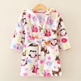 thumbnail image 2 of TOWED22 Boys Girls Robe Kids Flannel Hooded Bathrobe Sleepwear Pajamas Toddler Soft Plush Robes for Girls(Light Pink,6-7 Y), 2 of 4