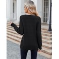 thumbnail image 5 of Zeagoo Womens Sweaters Fall Casual Long Sleeve V Neck Shirts Lightweight Crochet Ribbed Knit Pullover Tops, 5 of 6
