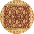 thumbnail image 1 of Ahgly Company Indoor Round Oriental Brown Traditional Area Rugs, 5' Round, 1 of 4