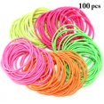thumbnail image 2 of Hair Ties Ropes Plain 100PCS Elastic Hair Bands Ponytail Holders for Girls, 2 of 10