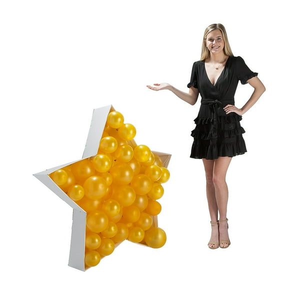 3D Star Balloon Mosaic Decoration, Party Decor, Birthday, 61 Pieces