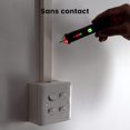thumbnail image 3 of Detector de voltaje sin contacto, probador de voltaje con sensibilidad ajustable, probador de voltaje/fase sin contacto, probador de corriente Sincero Electrónica, 3 of 5