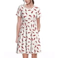 thumbnail image 1 of Balery Chili Vestidos sueltos de manga corta para mujer, vestidos de verano 2025, vestidos casuales de corte A con vuelo., 1 of 6