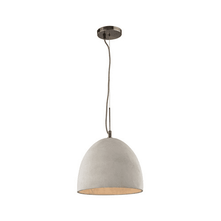 - Pendants 1 Light With Black Nickel Finish Natural Concrete Medium Base 12 inches 60 Watts - World of Lamp