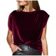 thumbnail image 1 of Camisetas de Manga Corta para Mujeres Moda Casual de Ajuste Suelto Blusa de Cuello Redondo de Color Sólido Camisetas de Manga Corta para Mujeres Casual, 1 of 8