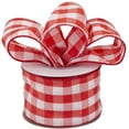 thumbnail image 6 of Joycrosso 2-1/2 Inch Bubbled Check Ribbon, 10 Yards Red and White Wired Edge Ribbon for Gift Wrapping, Crafts, Wreaths, Garlands, Weddings and Christmas, 6 of 6