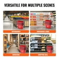 thumbnail image 6 of VEVOR Shopping Baskets, 6PCS, 39L Shopping Carts with Handles, Plastic Rolling Shopping Basket with Wheels, Large Portable Shopping Basket Set for Supermarkets, Retail Stores, Grocery Shopping, 6 of 9