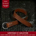 thumbnail image 2 of Mythrojan Tan Leather Viking Belt Medieval O Ring Belt for LARP Renaissance Cosplay, 2 of 6