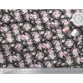 thumbnail image 2 of Soimoi polyester Crepe Fabric Leaves & Rose Floral Decor Fabric Printed Yard 42 Inch Wide, 2 of 3
