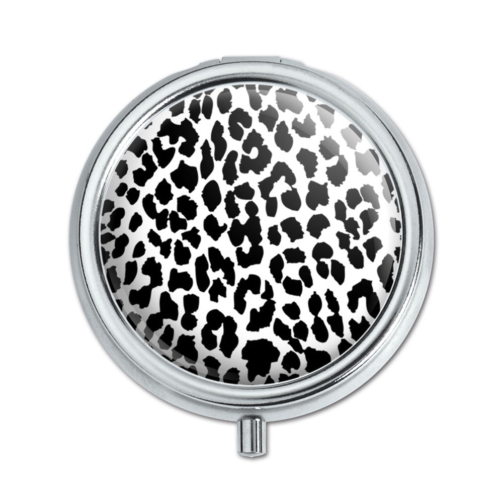 Leopard Print Black and White Pill Box - Walmart.com