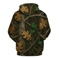 thumbnail image 3 of Rebaike Men's Camo Leaf Hoodie Realistic 3D Oak Leaves Camouflage Pullover Sweatshirt, 3 of 8
